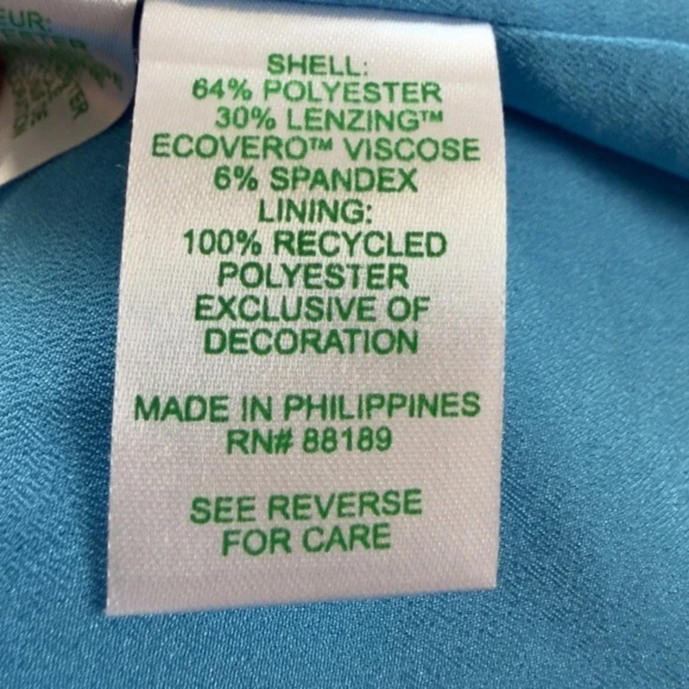 Lilly Pulitzer Blue Soutache Trim Shift Dress Sleeveless Split Neck‎ Size 0 - Picture 8 of 10